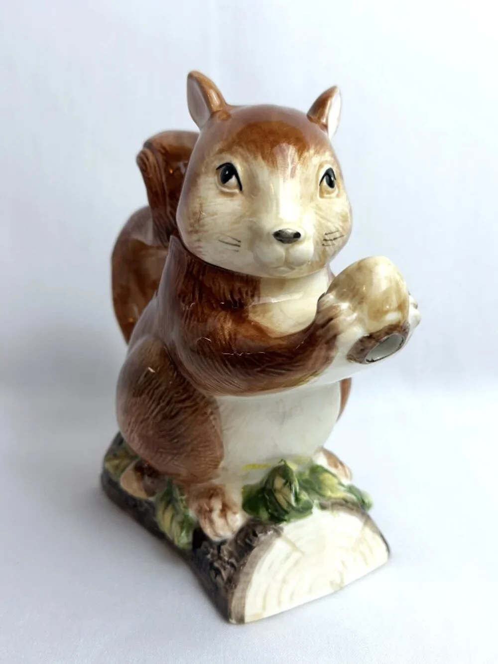 Takahashi Hand Painted Squirrel Teapot Japan Vintage Figural Woodland Ceramic